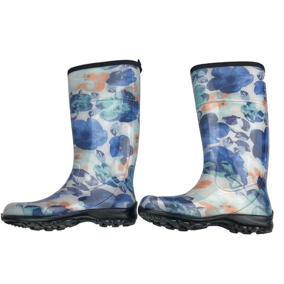 KAMIK Poppies Synthetic Rubber Rain Boots Sz 6 - Picture 3 of 10